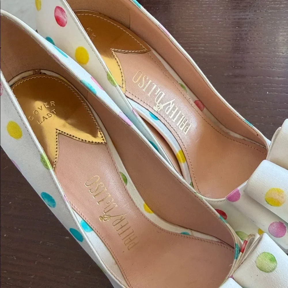 Playful Polka Dot Peep Toe Heels by